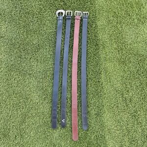 Lot of 4 Womens Medium Belts Western Black Brown Studded Buckle Bundle